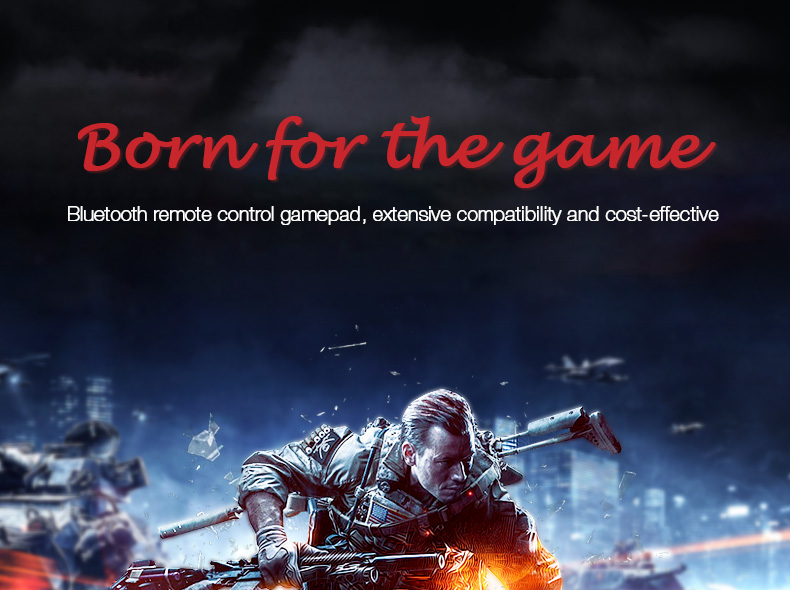 VR SHINECON SC-B04A 2.4G Wireless Bluetooth Gamepad Bluetooth 4.0 Game Remote Controller for Android iOS PC VR - Black