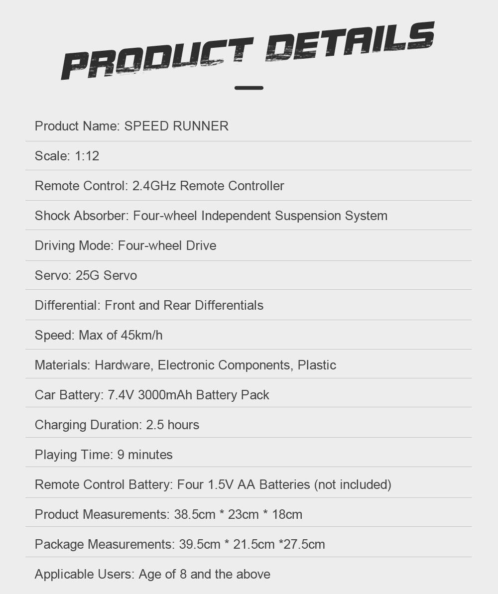 JJRC Q46 1:12 2.4G 4WD Brushed High Speed Off-road RC Car RTR - Blue