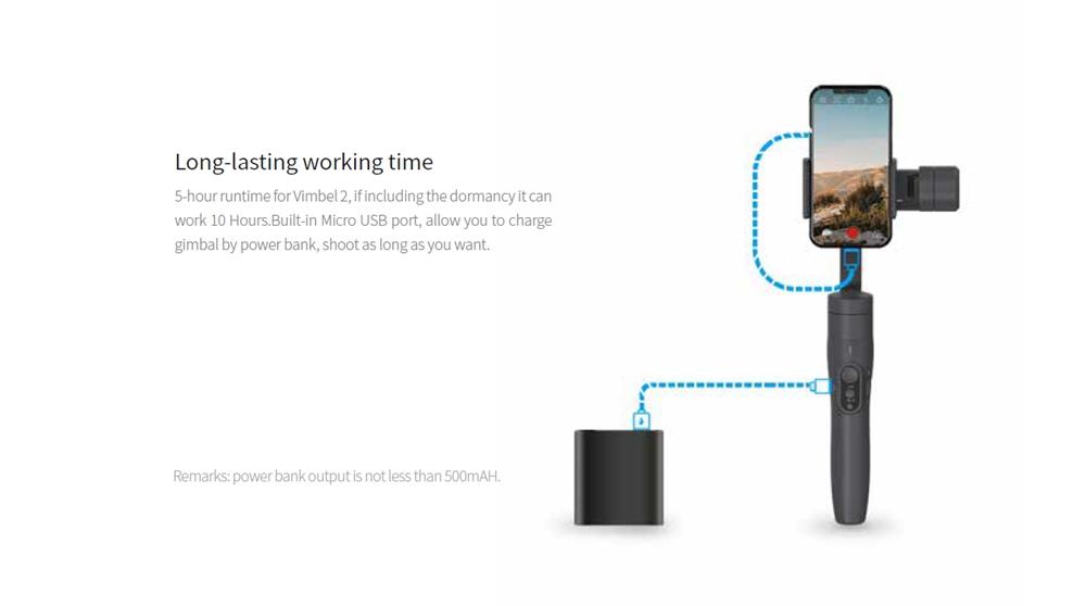 Feiyu Tech Vimble 2 3-Axis Brushless Handheld Gimbal Stabilizer for Smartphone - Space Gray