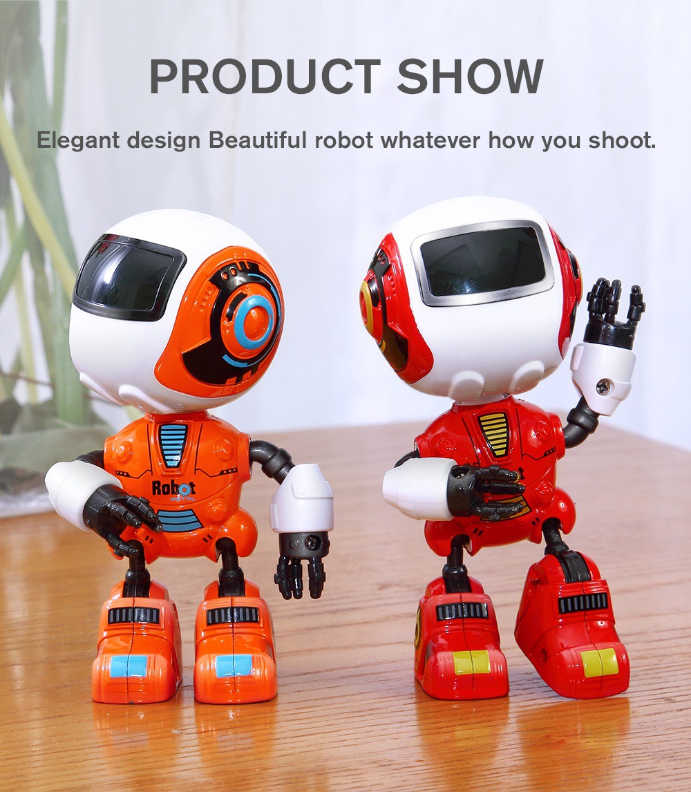 Smart Robot Toy Head Touch-Sensitive with LED Light for Kids - Blue