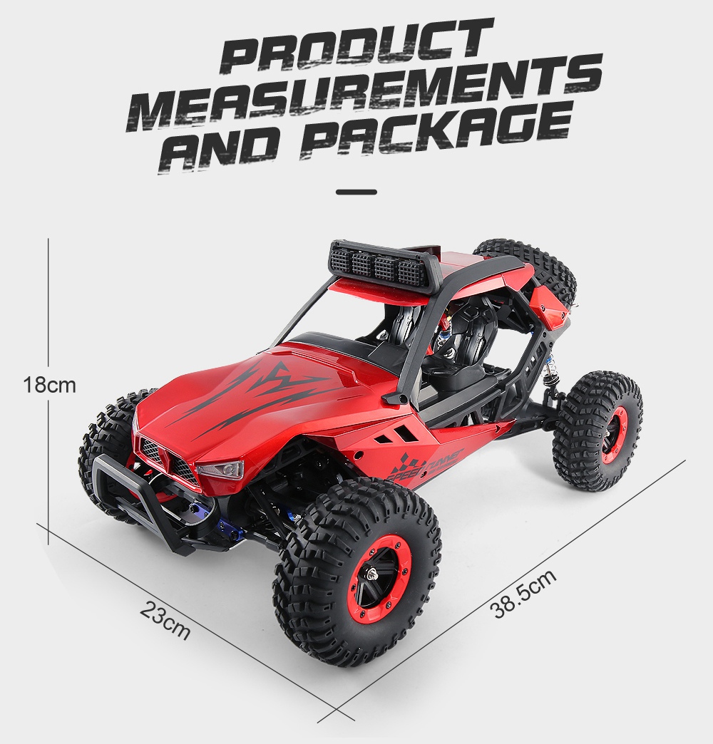 JJRC Q46 1:12 2.4G 4WD Brushed High Speed Off-road RC Car RTR - Red