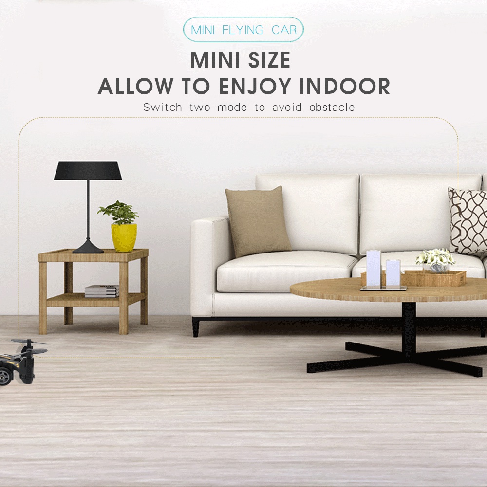 Flytec SBEGO 132 2.4G 4CH Air Ground Dual Mode Flying Car RC Quadcopter RTF - White