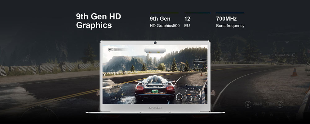 Teclast F7 Business Laptop Intel Apollo Lake N3450 Quad Core 14 Inch 1920*1080 6GB RAM 64GB eMMC Windows 10 - Silver