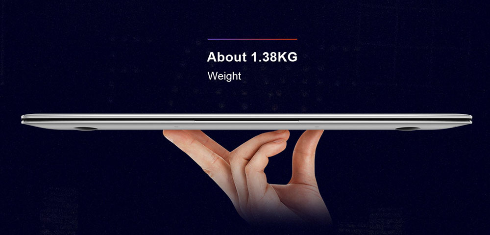 Teclast F6 Pro Notebook Fingerprints Intel Core m3-7Y30 Dual Core 13.3" 1920*1080 IPS Screen 8GB RAM 128GB ROM Windows 10 Dual Band Wifi - Silver