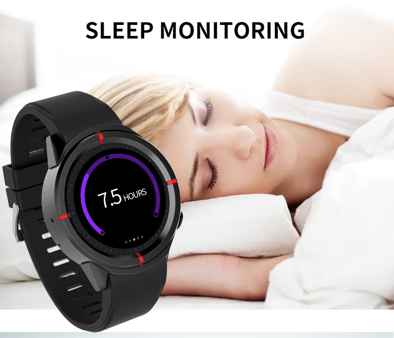 GW12 Smartwatch Phone Continuous Heart Rate Monitor GPS/Beidou - Black