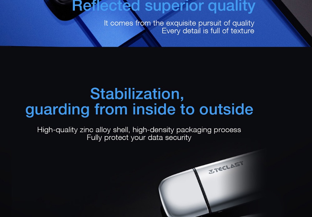 Teclast CF-NXI-S3 64GB USB 3.0 Flash Drive High-speed External Storage Memory Stick Write Speed 150M/s- Silver