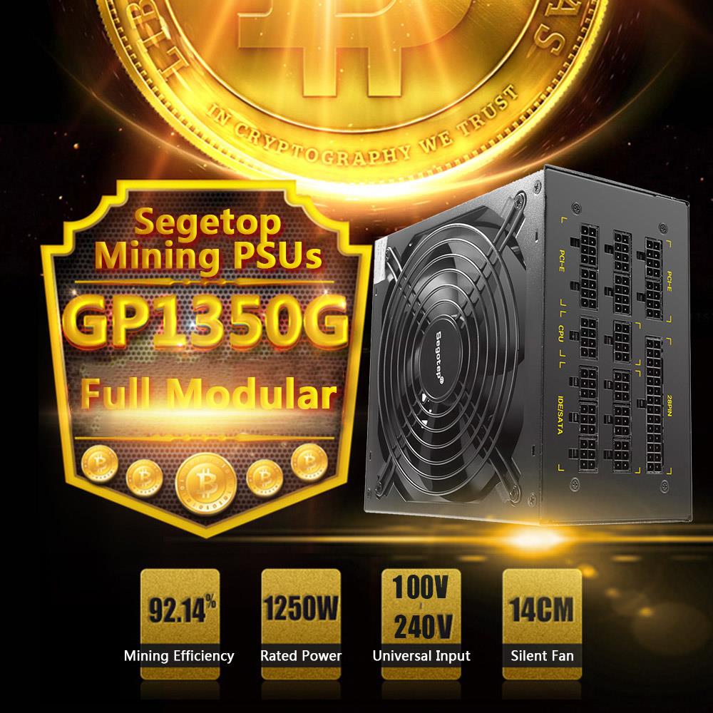 Segotep GP1350G 1250W Full Modular ATX PC Power Supply Gaming PSU - Black