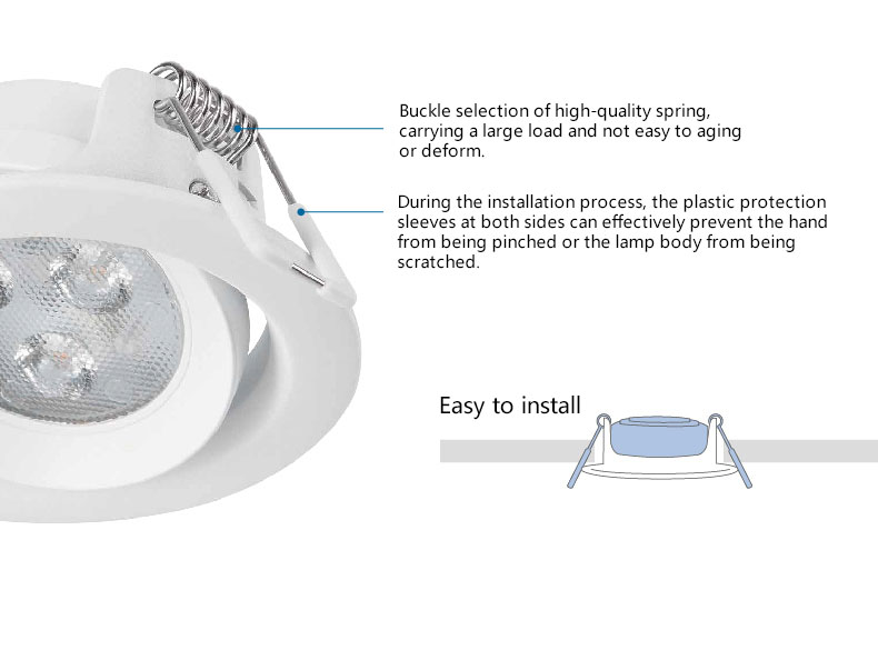 [HK Stock]Philips LED Downlight 7W 2700K Sitting Room Lamp - White Light