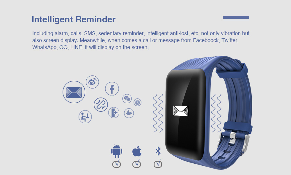 Makibes HR2 Smart Bracelet Red