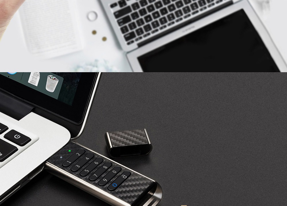 Teclast Pendrives 32GB CreSecure Encryption Flash Drives Key Version Memory Stick Physical Encrypted - Black