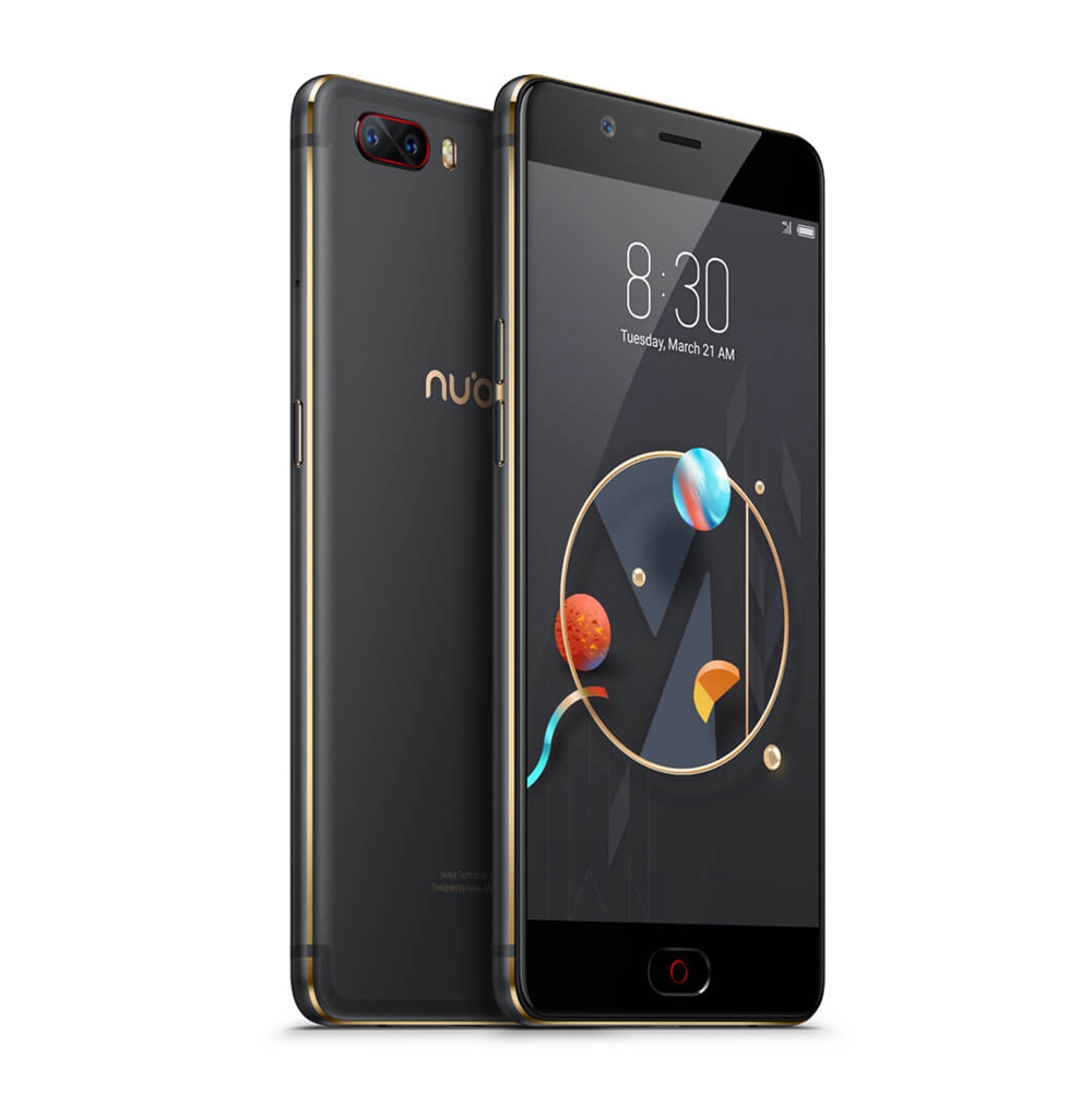 [HK Stock][Official Global Version]Nubia M2 NX551J 5.5 Inch Smartphone FHD Screen Snapdragon 625 Octa Core A53 2.0GHz 4GB 64GB 13.0MP Dual Rear Camera Touch ID Metal Unibody - Champagne Gold