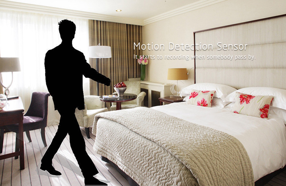 C1 Mini Wearable WiFi Camera 720P 78 Degree Wide Angle Motion Detection Photo Shooting Recording Android iOS Control - Black