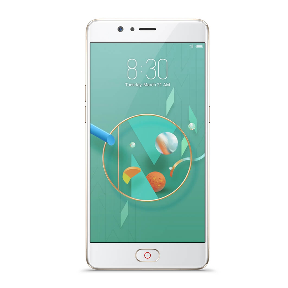 [HK Stock][Official Global Version]Nubia M2 NX551J 5.5 Inch Smartphone FHD Screen Snapdragon 625 Octa Core A53 2.0GHz 4GB 64GB 13.0MP Dual Rear Camera Touch ID Metal Unibody - Champagne Gold