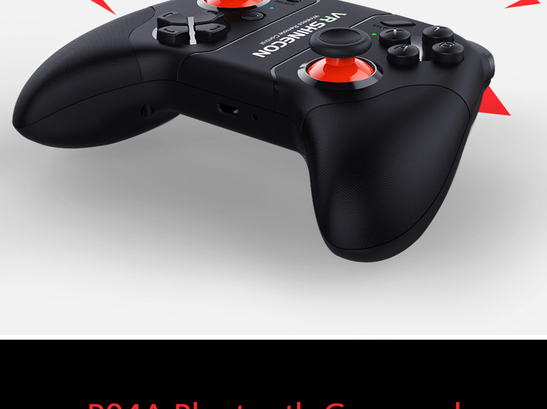 VR SHINECON SC-B04A 2.4G Wireless Bluetooth Gamepad Bluetooth 4.0 Game Remote Controller for Android iOS PC VR - Black