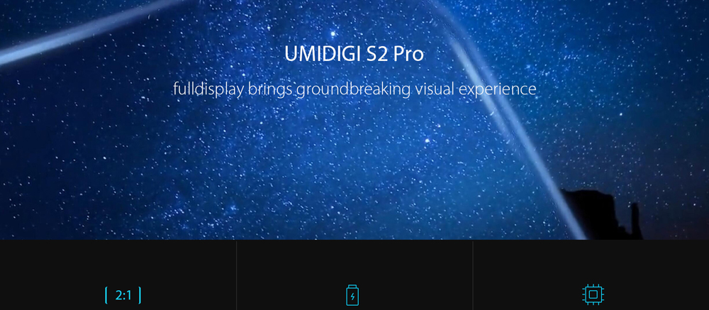 [HK Stock]UMIDIGI S2 Pro 6.0 Inch 4G LTE Smartphone FHD+ Screen  Helio P25 Octa Core 6GB 128GB 13.0MP+5.0MP Dual Rear Cameras Android 7.0 OS 5100mAh Touch ID - Black