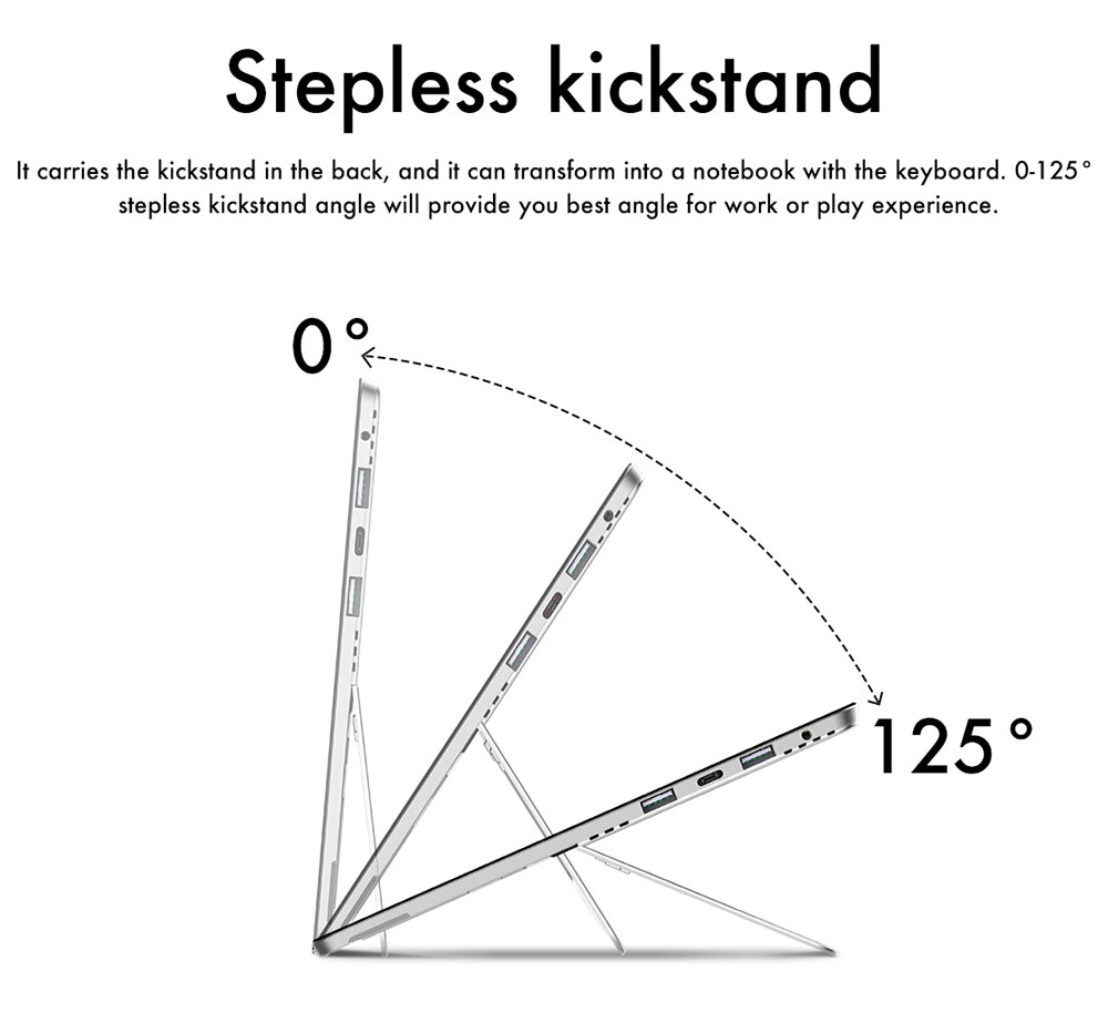 [HK Stock]CHUWI SurBook Mini 2-in-1 Tablet PC Intel Celeron N3450 10.8 Inch 1920*1280 4GB RAM 64GB ROM Windows 10 - Silver