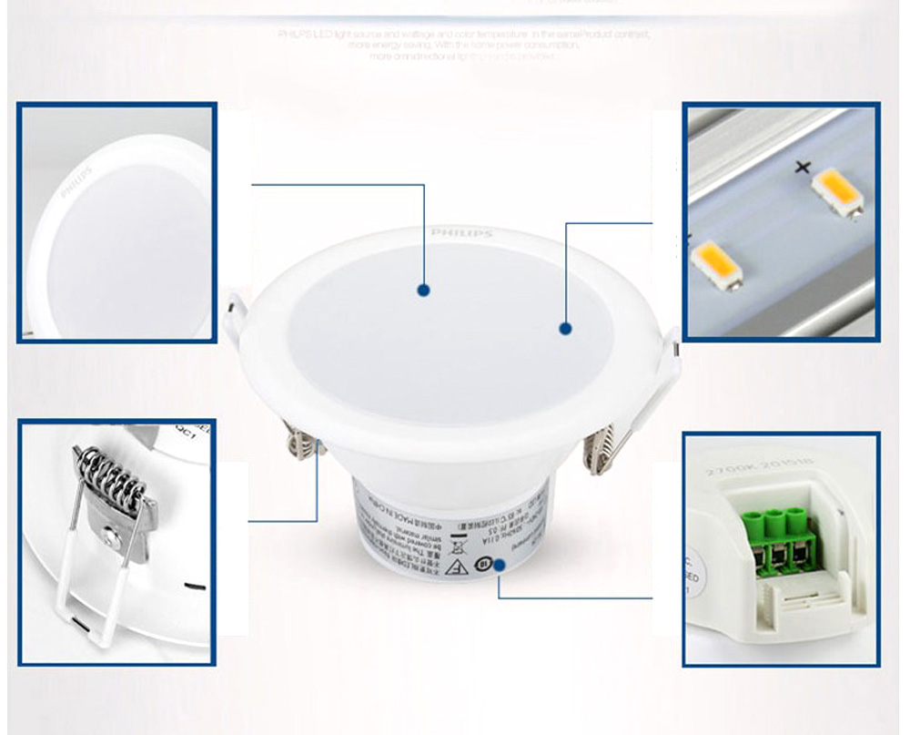 [HK Stock]Philips LED Downlight 10W 6500K 4 Inch Corridor Lamp LED Ceiling Light - White Light
