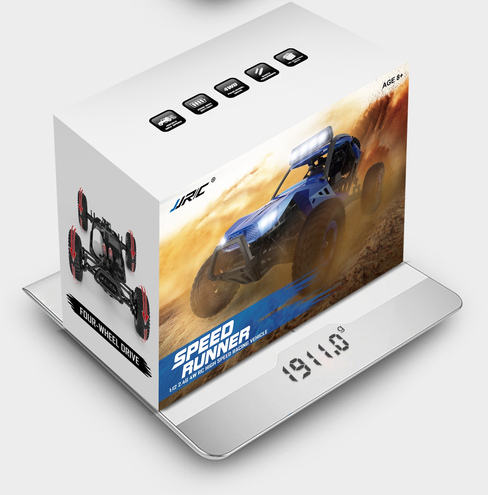JJRC Q46 1:12 2.4G 4WD Brushed High Speed Off-road RC Car RTR - Red