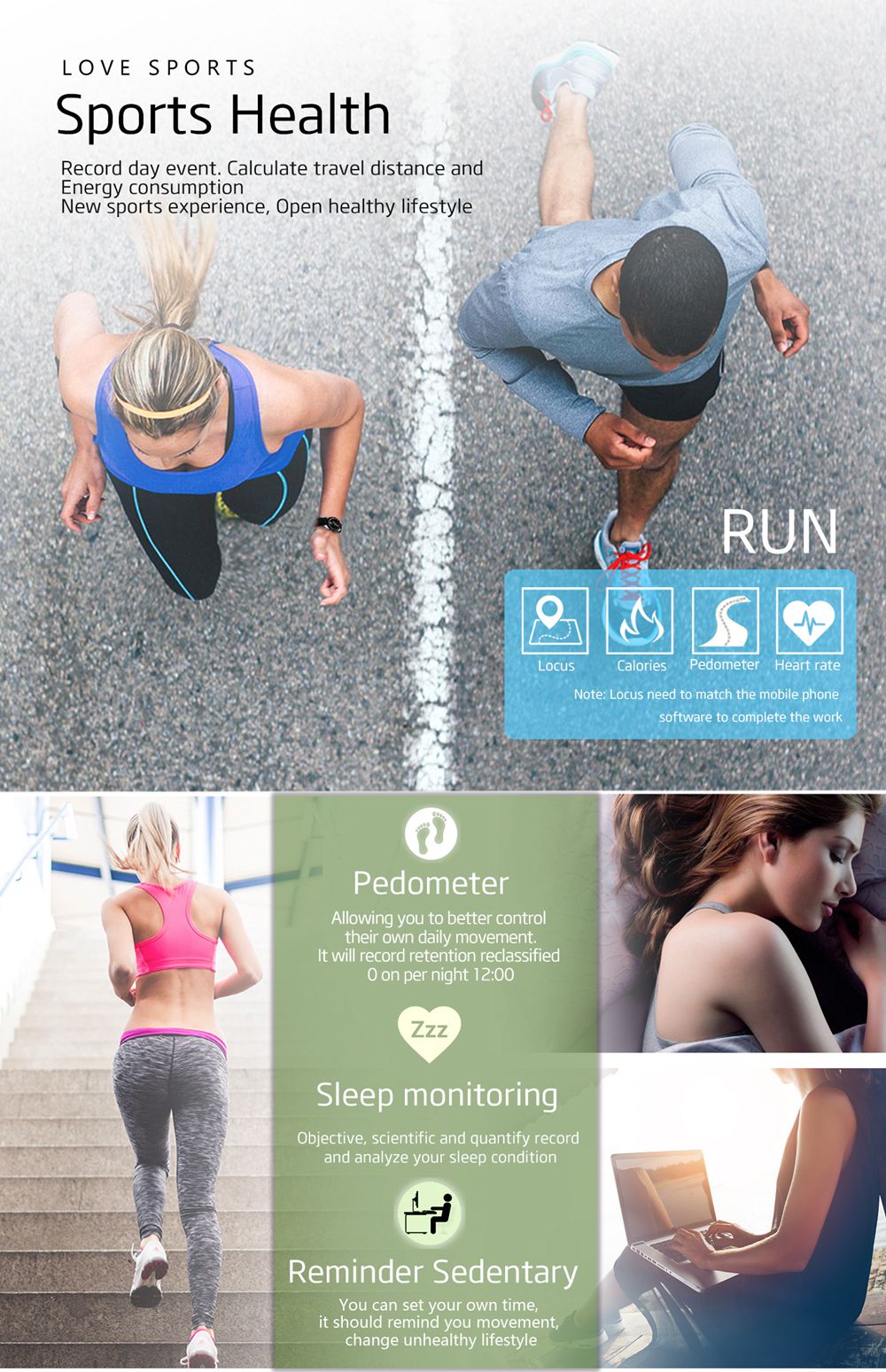 NO.1 G5 Smart Watch MTK2502 Heart Rate Monitor Fitness Tracker Call SMS Reminder Remote Camera Sapphire Crystal Dial for Android iOS - Black