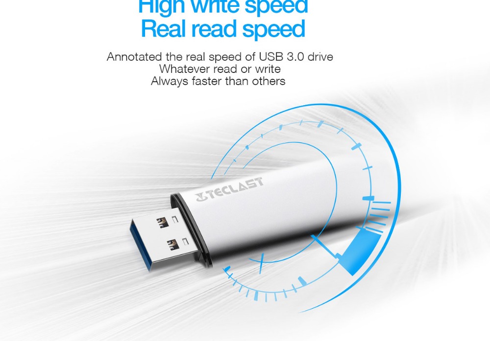 Teclast CF-NXI-S3 64GB USB 3.0 Flash Drive High-speed External Storage Memory Stick Write Speed 150M/s- Silver