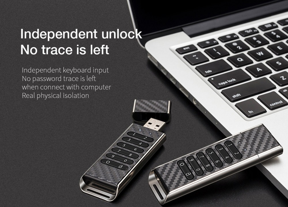Teclast Pendrives 32GB CreSecure Encryption Flash Drives Key Version Memory Stick Physical Encrypted - Black
