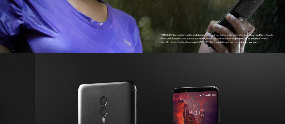 [HK Stock]UMIDIGI S2 Pro 6.0 Inch 4G LTE Smartphone FHD+ Screen  Helio P25 Octa Core 6GB 128GB 13.0MP+5.0MP Dual Rear Cameras Android 7.0 OS 5100mAh Touch ID - Black