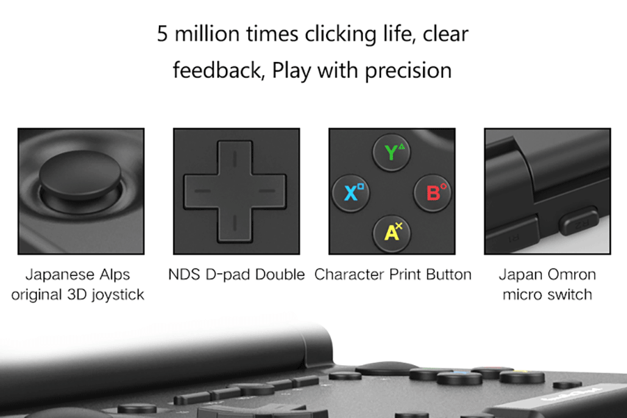 GPD XD Plus Gamepad Tablet PC MT8176 Quad Core 5.0 Inch 1280*720 Android 7.0 Handheld Game 4GB RAM 32GB ROM - Black