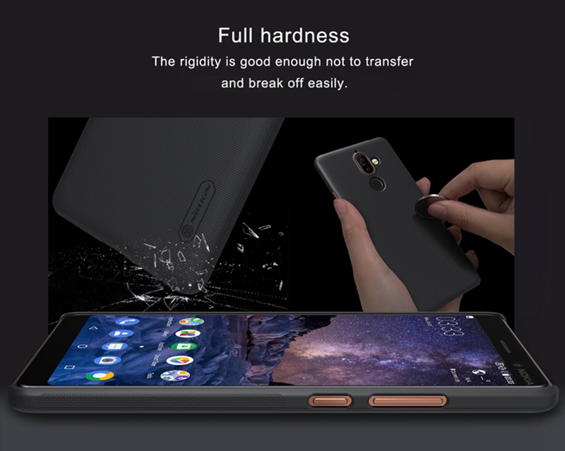 NILLKIN Hard Covre Case for Nokia 7 Plus Protective Phone Back Cover - White