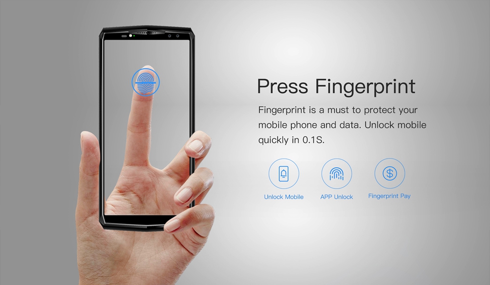 [HK Stock]OUKITEL K10 6.0 Inch Smartphone 11000mAh Large Battery Flash Charge 18:9 Full Screen 6GB 64GB Helio P23 Quad Cameras Android 7.1 Touch ID Face ID NFC - Gold