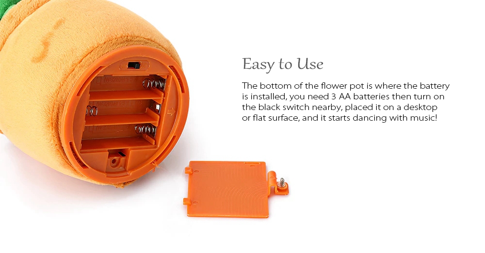 Plush Doll Funny Singing and Dancing Enchanting Sunflower Music Toys with Guitar Potted for Kids Gift