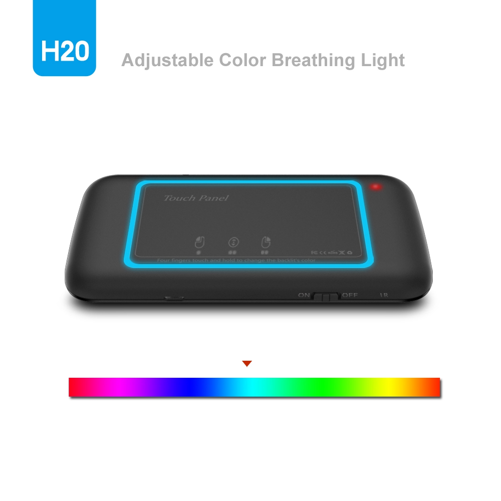 Calvas H20 Mini Wireless Game Keyboard Backlight Touchpad Air mouse IR Remote control For Andorid BOX Smart TV Windows PK Xiaomi