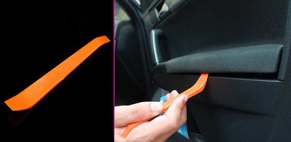 12 PCS Car Audio Disassembly Tools Car Audio Removal Installer Pry Tool - Orange + Silver
