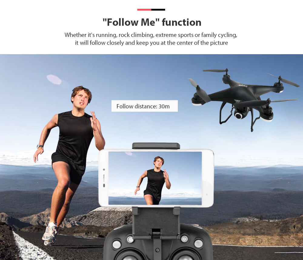 SJRC S20W RC Quadcopter RTF Black