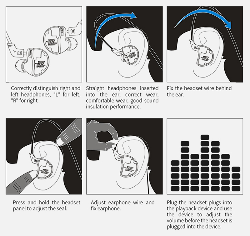 KZ ZS10 HiFi 10 Drivers 4BA+1DD Hybrid Earphone 4 Balanced Armature Dynamic Heavy Bass Headphone