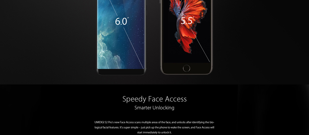 [HK Stock]UMIDIGI S2 Pro 6.0 Inch 4G LTE Smartphone FHD+ Screen  Helio P25 Octa Core 6GB 128GB 13.0MP+5.0MP Dual Rear Cameras Android 7.0 OS 5100mAh Touch ID - Black