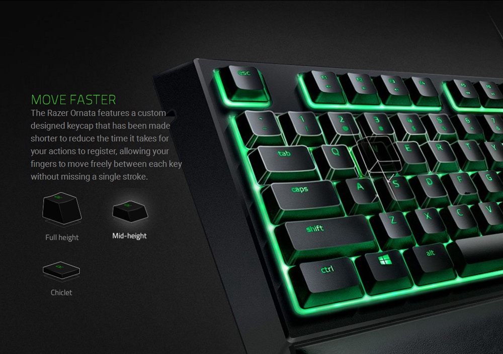Razer Ornata Membrane Gaming Keyboard 104 Keys US Layout