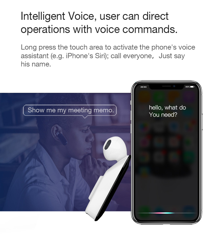 V08 Smart Bracelet 2 In 1 Portable Bluetooth Earphone Blood Pressure Continuous Heart Rate Monitor Compatible With IOS Android - Black