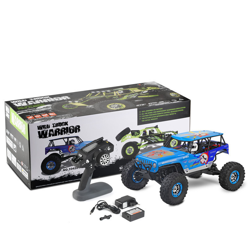 Wltoys 10428A 1:10 2.4G 4WD 30km/h with 540 Brushed Motor Climbing Truck RC Car RTR - Blue