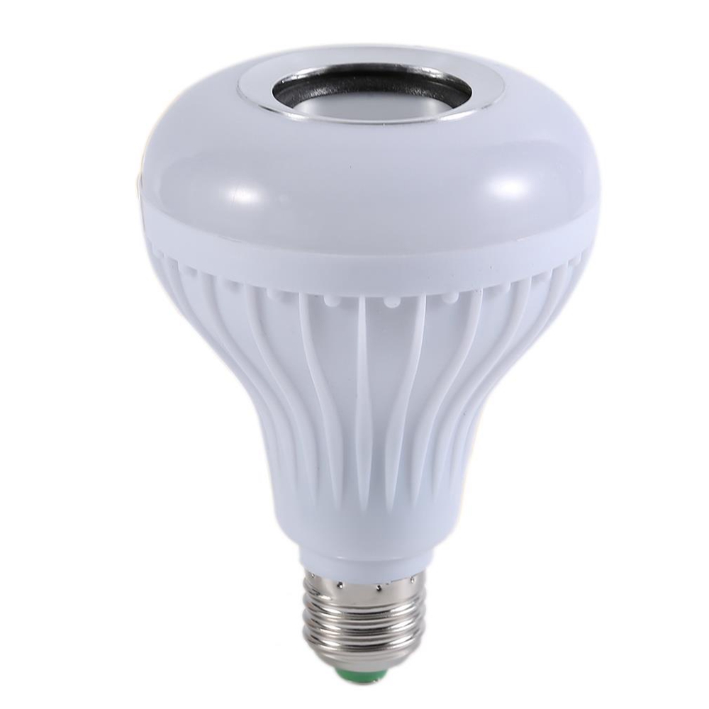 Wireless Bluetooth Remote Control Mini Smart Audio Speaker LED Music Bulb - White