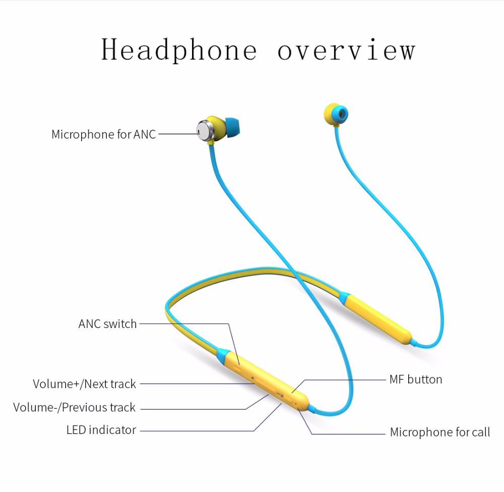 Bluedio TN Bluetooth Headphone Magnetic with Dual Mic Active Noise Cancelling - Black