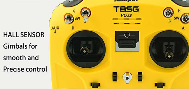 Jumper T8SG Plus V2.0 Hall Gimbal OLED Display Advanced Multi-protocal Transmitter JR/FrSKY Compatible Module - Mode 1