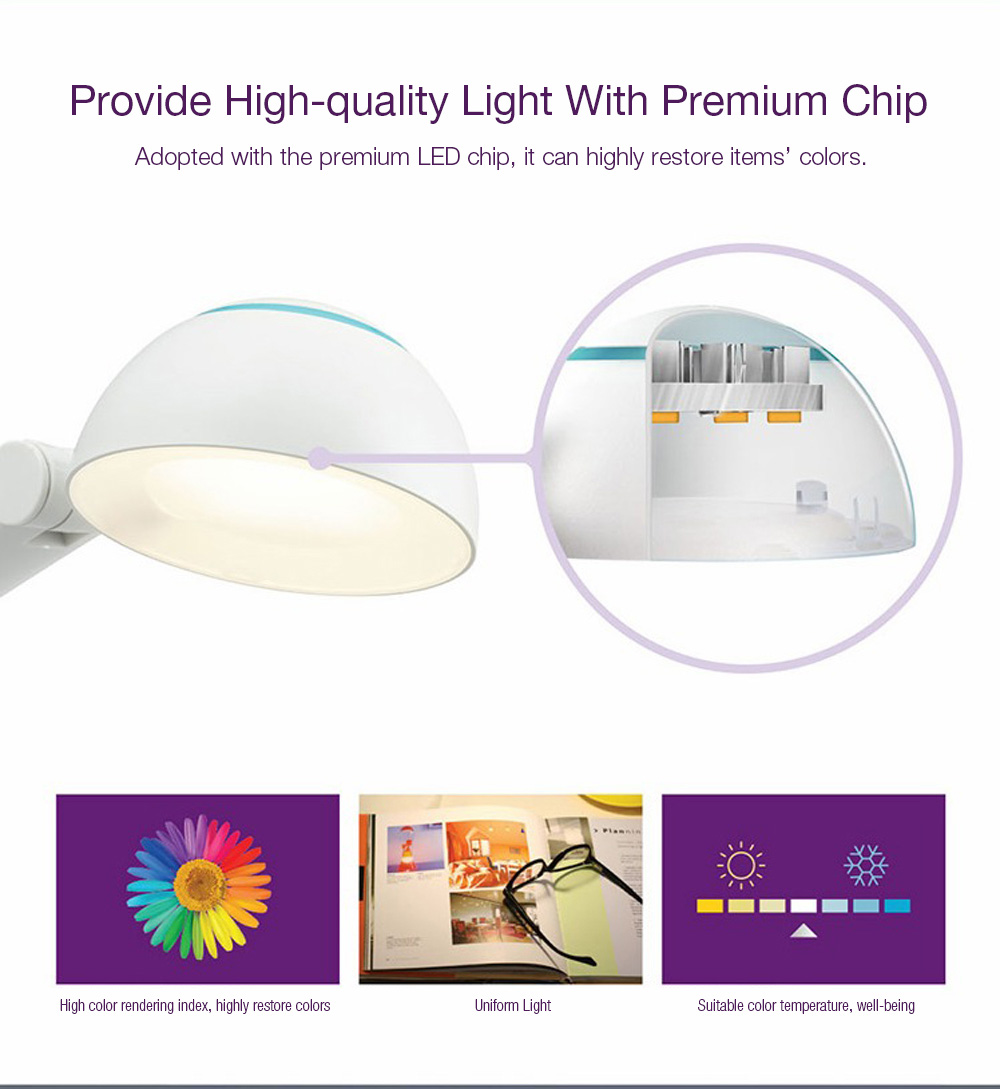 [HK Stock] Philips Taffy LED Desk Lamp 3.6W 2D Adjustable Shade With Cool White Light - Grey