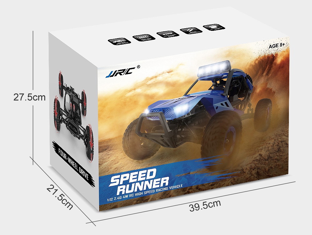 JJRC Q46 1:12 2.4G 4WD Brushed High Speed Off-road RC Car RTR - Red
