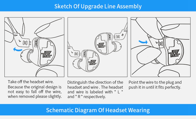 KZ ZS10 HiFi 10 Drivers 4BA+1DD Hybrid Earphone 4 Balanced Armature Dynamic Heavy Bass Headphone