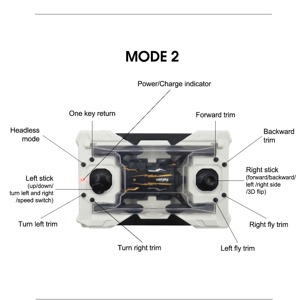 Flytec SBEGO 132 2.4G 4CH Air Ground Dual Mode Flying Car RC Quadcopter RTF - White