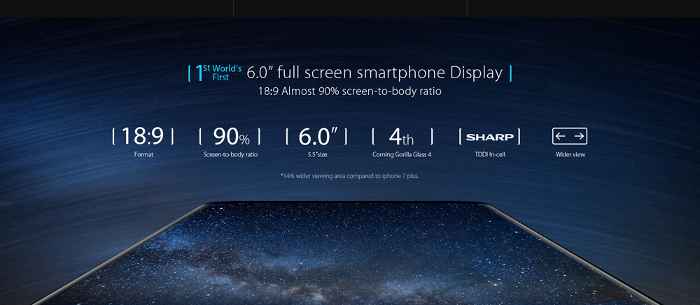 [HK Stock]UMIDIGI S2 Pro 6.0 Inch 4G LTE Smartphone FHD+ Screen  Helio P25 Octa Core 6GB 128GB 13.0MP+5.0MP Dual Rear Cameras Android 7.0 OS 5100mAh Touch ID - Black