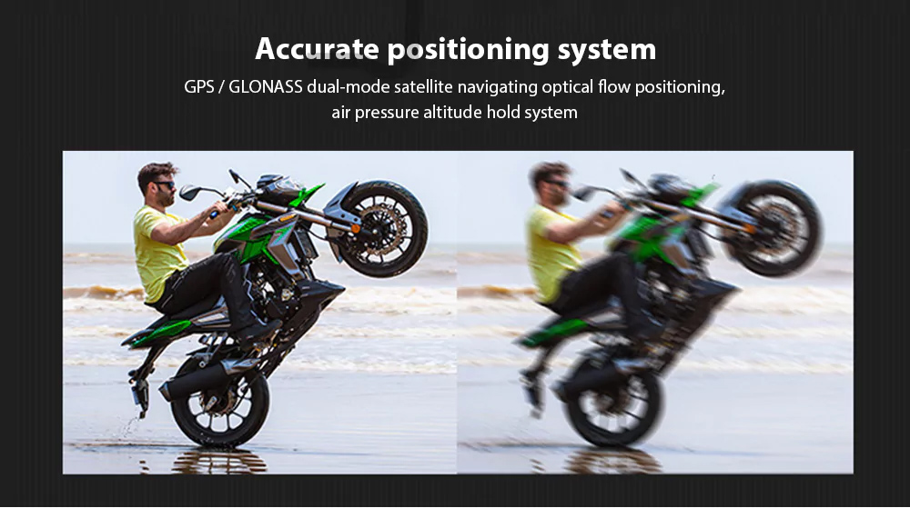 SJRC S20W WIFI FPV with 720P HD Camera Double GPS Follow Me Mode RC Quadcopter RTF - Black