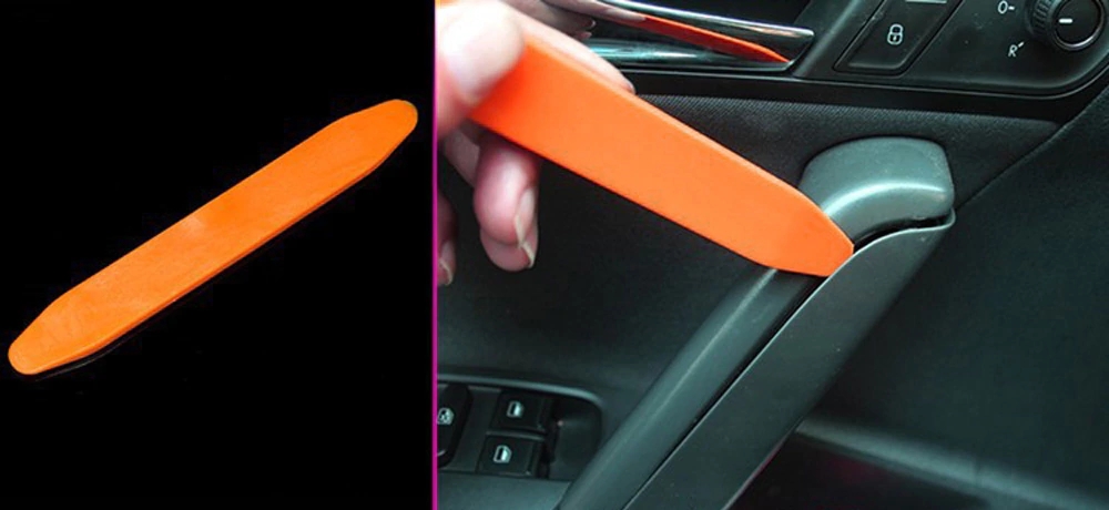 12 PCS Car Audio Disassembly Tools Car Audio Removal Installer Pry Tool - Orange + Silver