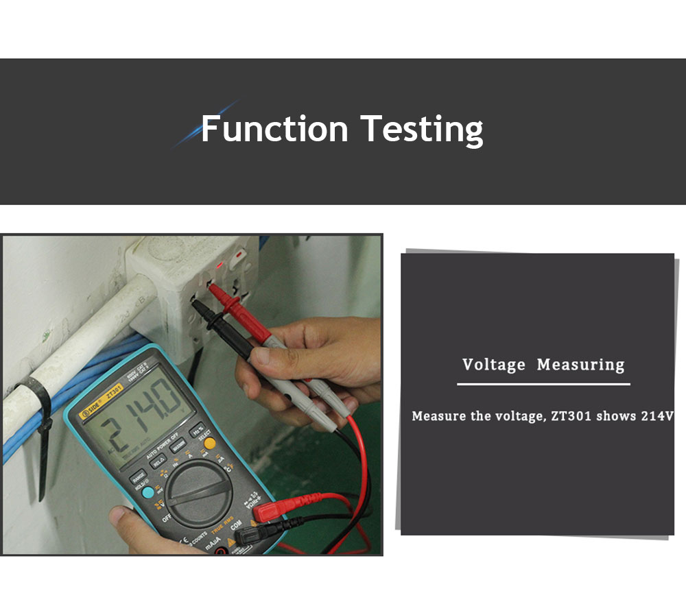 ZOYI ZT301 Digital Multimeter True RMS Auto Range 8000 Counts LED Backlight