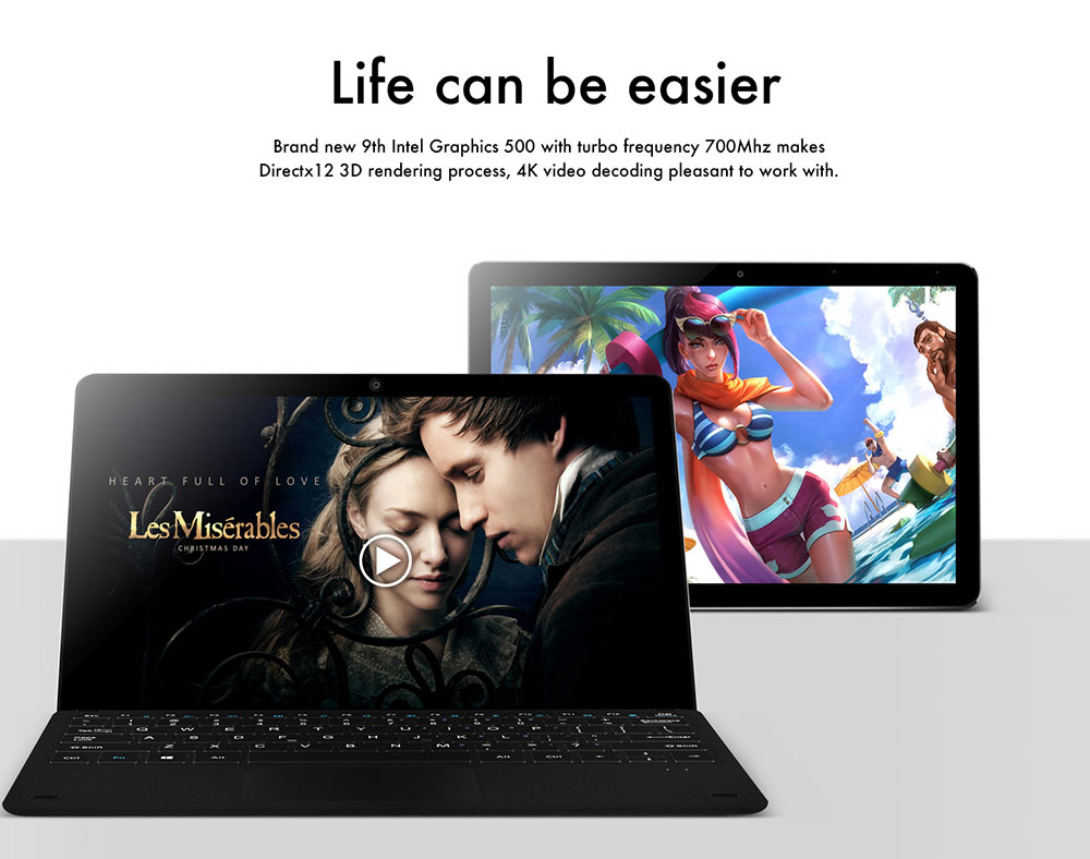 [HK Stock]CHUWI SurBook Mini 2-in-1 Tablet PC Intel Celeron N3450 10.8 Inch 1920*1280 4GB RAM 64GB ROM Windows 10 - Silver